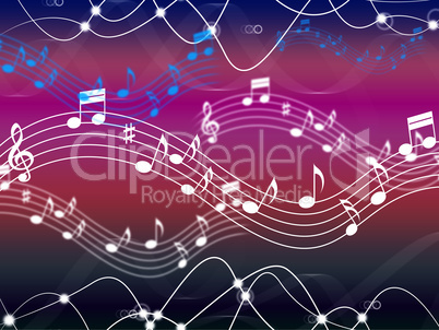 Music Background Shows Musical Song And Harmony.