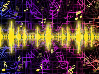 Soundwaves Background Means Djing Or Mixing Music.