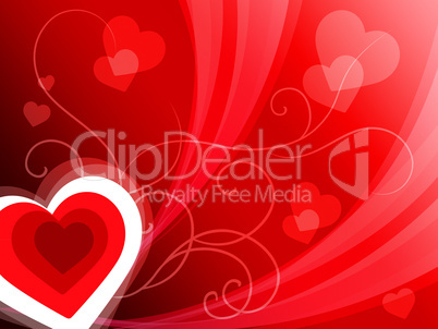 Hearts Background Shows Romantic And Passionate Wallpaper.