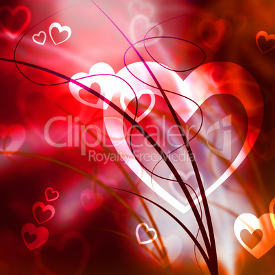 Background Heart Represents Valentine Day And Abstract