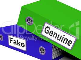 Genuine Fake Indicates Authentic Guaranteed And True