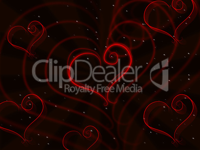 Hearts Background Shows Valentine Day And Affection