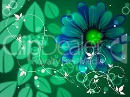 Leaves Background Means Petals Blooming And Floral