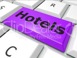 Hotel Online Means World Wide Web And Holiday