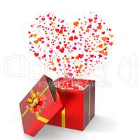 Heart Gift Represents Valentines Day And Celebrate