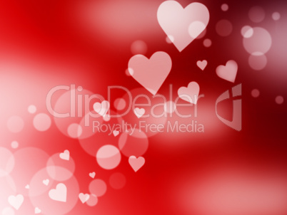 Hearts Background Represents Light Burst And Abstract