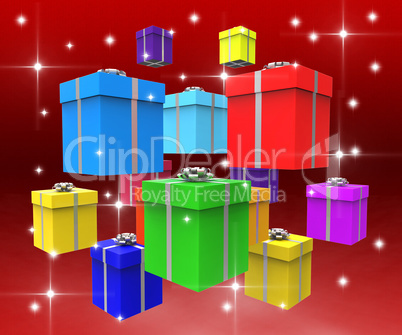 Giftboxes Celebration Shows Present Giving And Presents