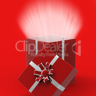 Celebrate Surprised Indicates Gift Box And Parties
