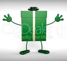 Gift Giftbox Shows Greeting Celebration And Surprises