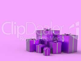 Copyspace Birthday Indicates Gift Box And Blank