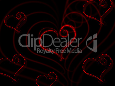 Heart Background Indicates Valentine Day And Backdrop