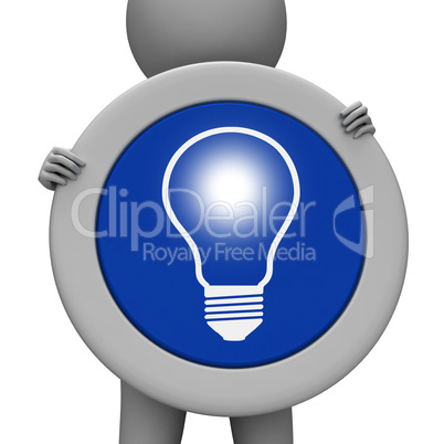 Light Bulb Represents Sign Lightbulb And Invention