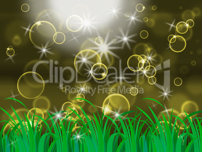 Glow Bubbles Means Light Burst And Backgrounds