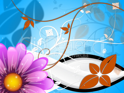 Floral Background Indicates Bloom Petals And Backdrop