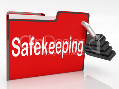 Security Safekeeping Represents Restricted Encryption And Organi