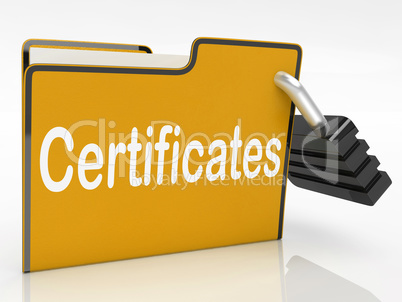 Certificates Security Indicates Private Achievement And Binder
