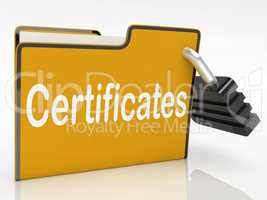 Certificates Security Indicates Private Achievement And Binder