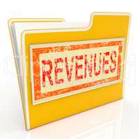 Revenues File Represents Business Document And Folder