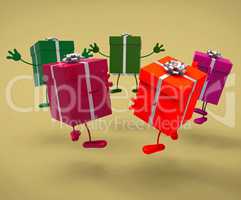 Celebration Giftboxes Means Gift-Box Occasion And Celebrate