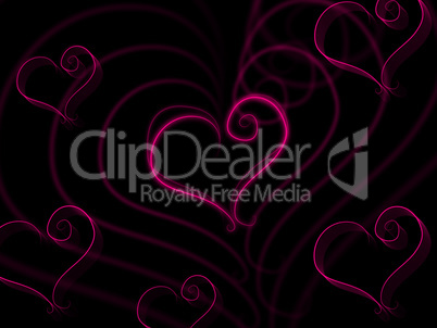 Heart Background Means Valentine Day And Loving