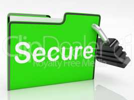 Secure File Indicates Business Organize And Protect