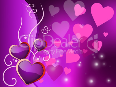 Background Hearts Represents Valentines Day And Backdrop