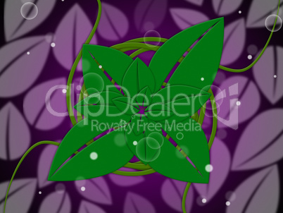 Floral Background Represents Botanic Florist And Design