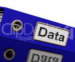 Data Storage Indicates Hard Drive And Administration