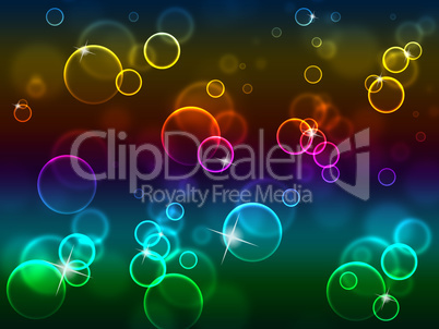 Bubbles Background Means Text Space And Abstract