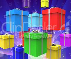 Celebration Giftboxes Represents Surprise Gifts And Party