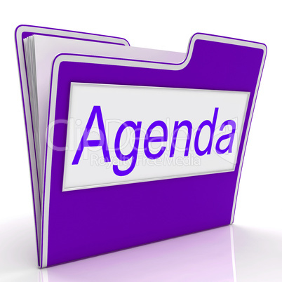 Agenda File Represents Folders Correspondence And Plan