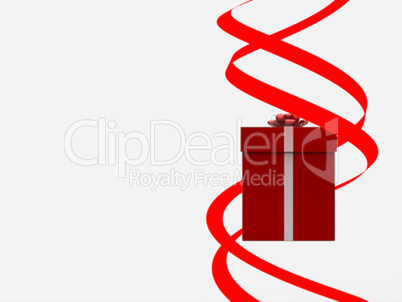 Giftbox Copyspace Shows Giving Greeting And Package