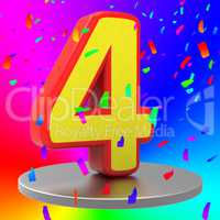 Birthday Fourth Indicates Happy Anniversary And Anniversaries