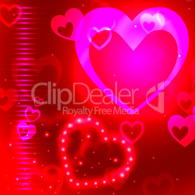 Glow Background Indicates Valentine Day And Backgrounds