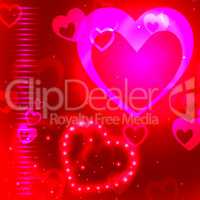 Glow Background Indicates Valentine Day And Backgrounds