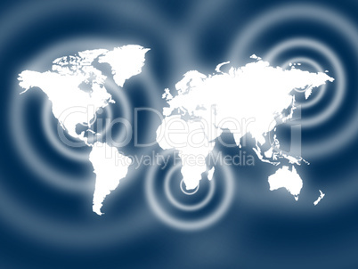 Background Blue Represents World Backgrounds And Globalisation