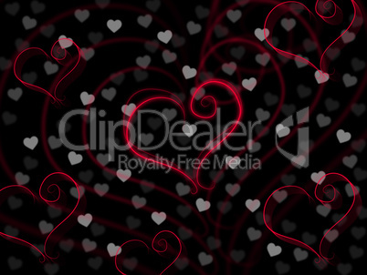 Background Heart Means Valentine Day And Backdrop