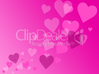 Hearts Background Shows Valentine Day And Abstract