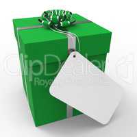Gift Tag Represents Blank Space And Card