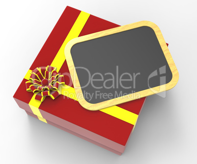 Gift Tag Indicates Blank Space And Copy-Space