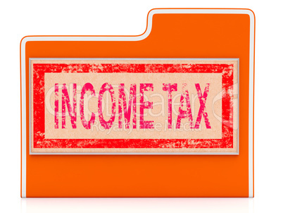 Income Tax Shows Paying Taxes And Binder
