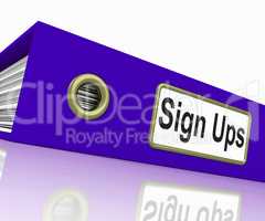 Sign Ups Shows Subscribe Business And Organized