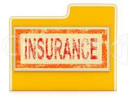 File Insurance Shows Document Folder And Financial