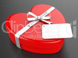 Gift Tag Represents Valentine Day And Card