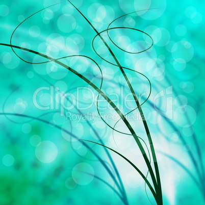 Green Swirl Represents Twirling Twirl And Field