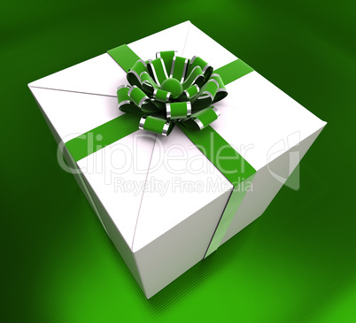 Birthday Giftbox Indicates Giving Congratulation And Party