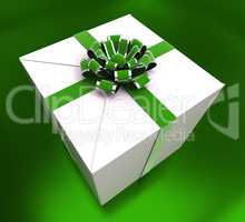 Birthday Giftbox Indicates Giving Congratulation And Party