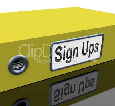 Sign Ups Shows Paperwork Membership And Folders