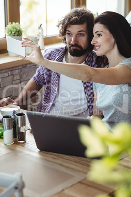 Couple taking selfie from mobile phone