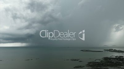 Cloudscape and Thunderstorm Over The Ocean